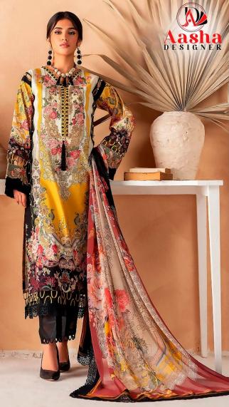 Aasha 1080 Chiffon Dupatta Salwar Kameez Wholesale catalog