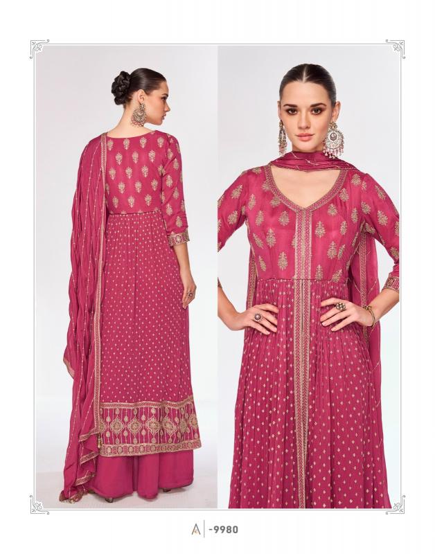 Aashirwad Rosy Premium Chinnon Designer Salwar Suit Wholesale catalog