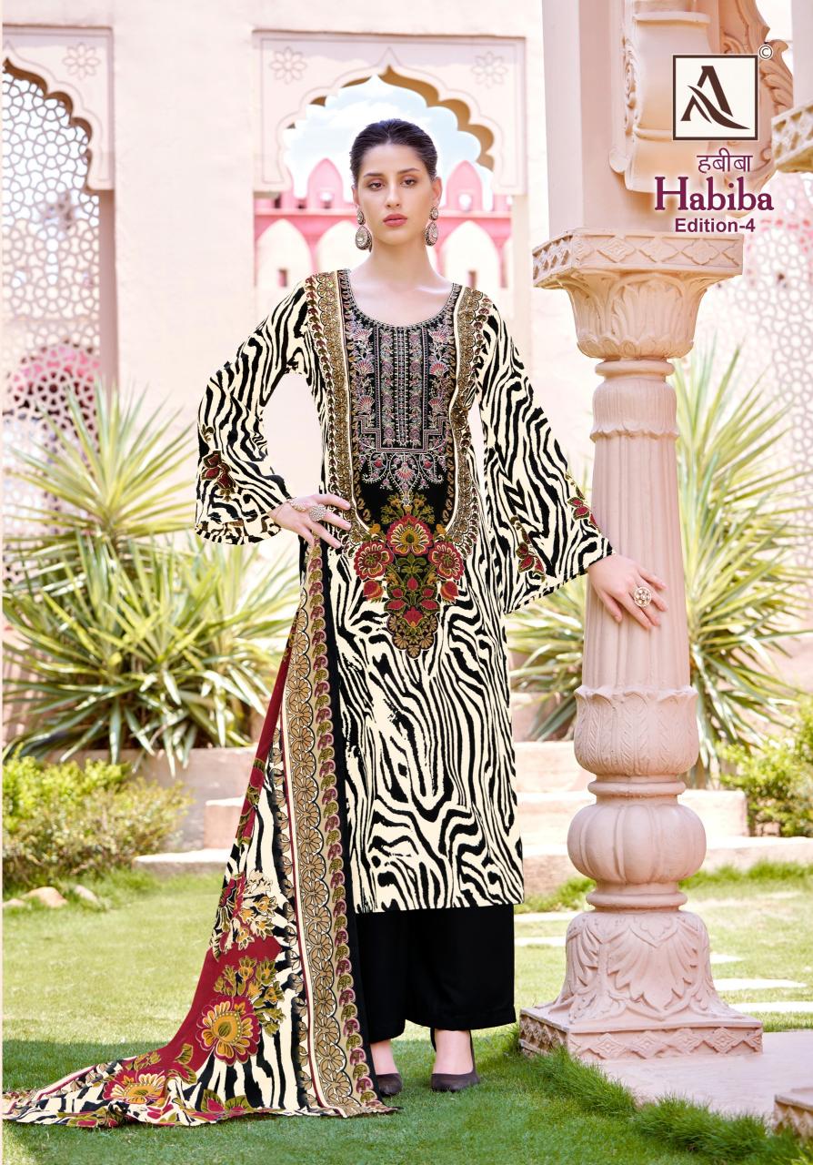 Alok Habiba Edition 4 Cotton Printed Dress Material Wholesale catalog