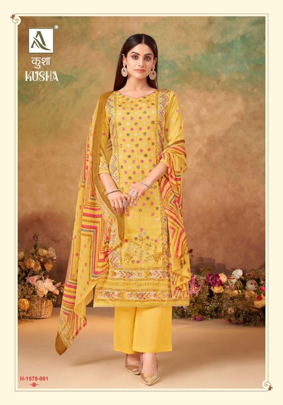 Alok Suit KUSHA Dress Materials Wholesale catalog