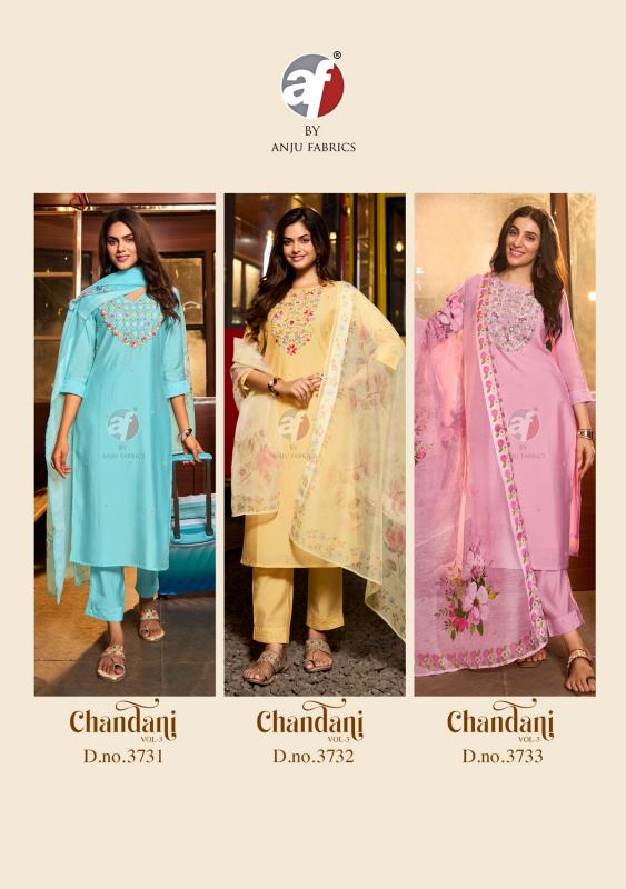 Anju Fabrics Chandani vol -3 Kurti Wholesale catalog