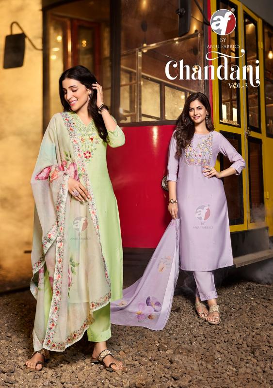 Anju Fabrics Chandani vol -3 Kurti Wholesale catalog