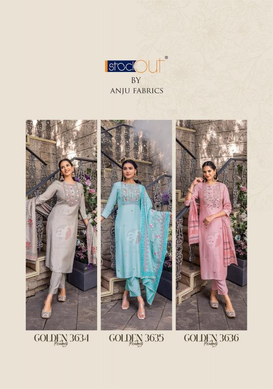 Anju Fabrics Golden Meadows vol -3 Kurti Wholesale catalog