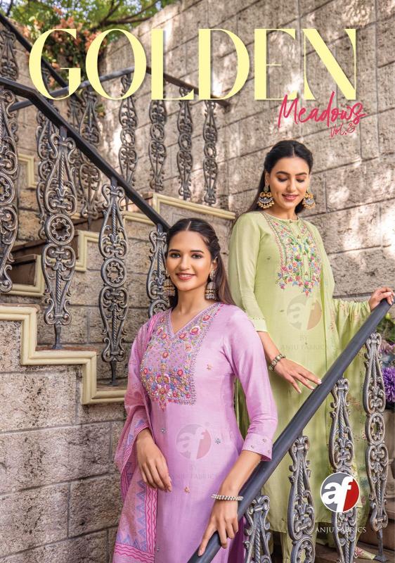 Anju Fabrics Golden Meadows vol -3 Kurti Wholesale catalog