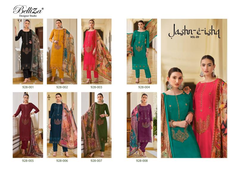 Belliza Jashn E Ishq Vol 9 Cotton Embroidered Dress Material Wholesale catalog