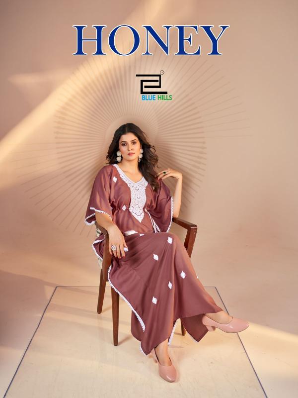 Blue Hills HONEY KAFTAN Kurti Wholesale catalog