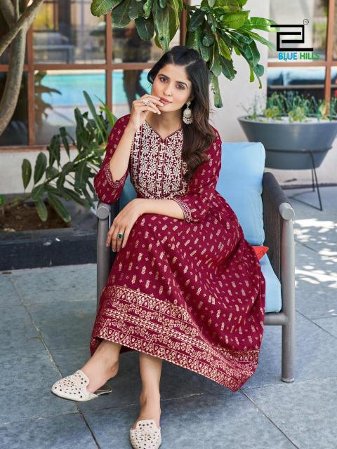 BLUE HILLS Walkway Vol 50 Kurti Wholesale catalog