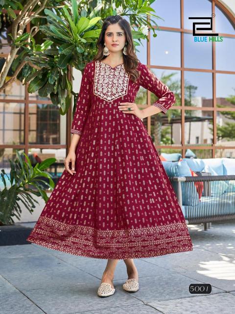 BLUE HILLS Walkway Vol 50 Kurti Wholesale catalog