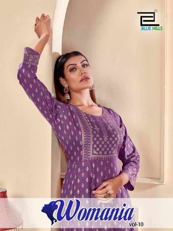 Blue Hills WOMANIYA Vol.10 Kurti Wholesale catalog