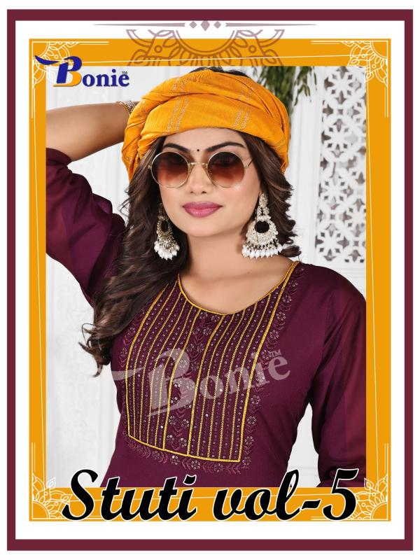 BONIE STUTI- 5 Kurti Wholesale catalog