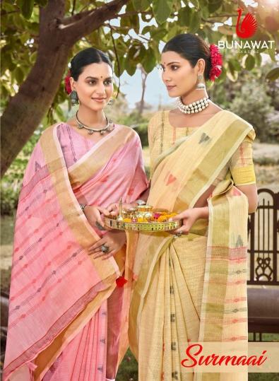 BUNAWAT Surmaai Cotton Saree Wholesale catalog