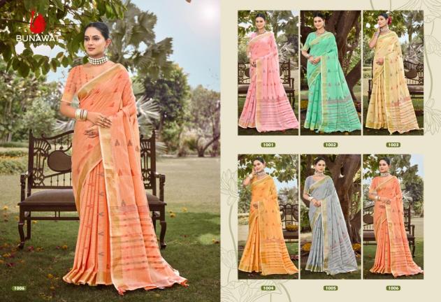 BUNAWAT Surmaai Cotton Saree Wholesale catalog