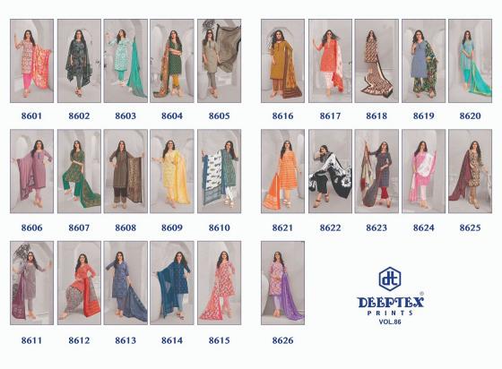 Deeptex Miss India Vol-86 – Dress Material - Wholesale Catalog