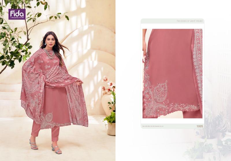 Fida Avyana Cotton Embroidered Dress Material Wholesale catalog