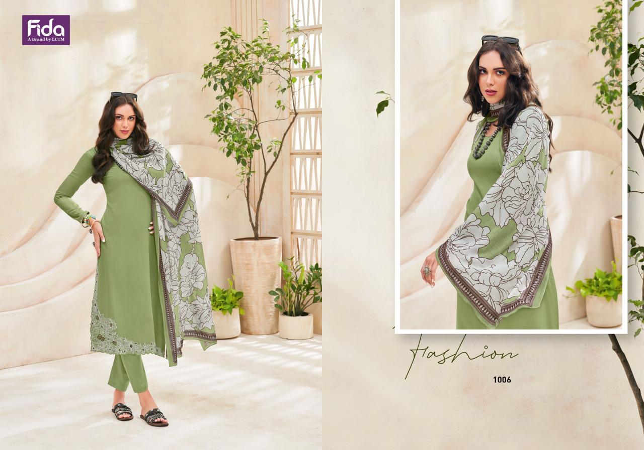 Fida Keeva Cotton Embroidered Dress Material Wholesale catalog