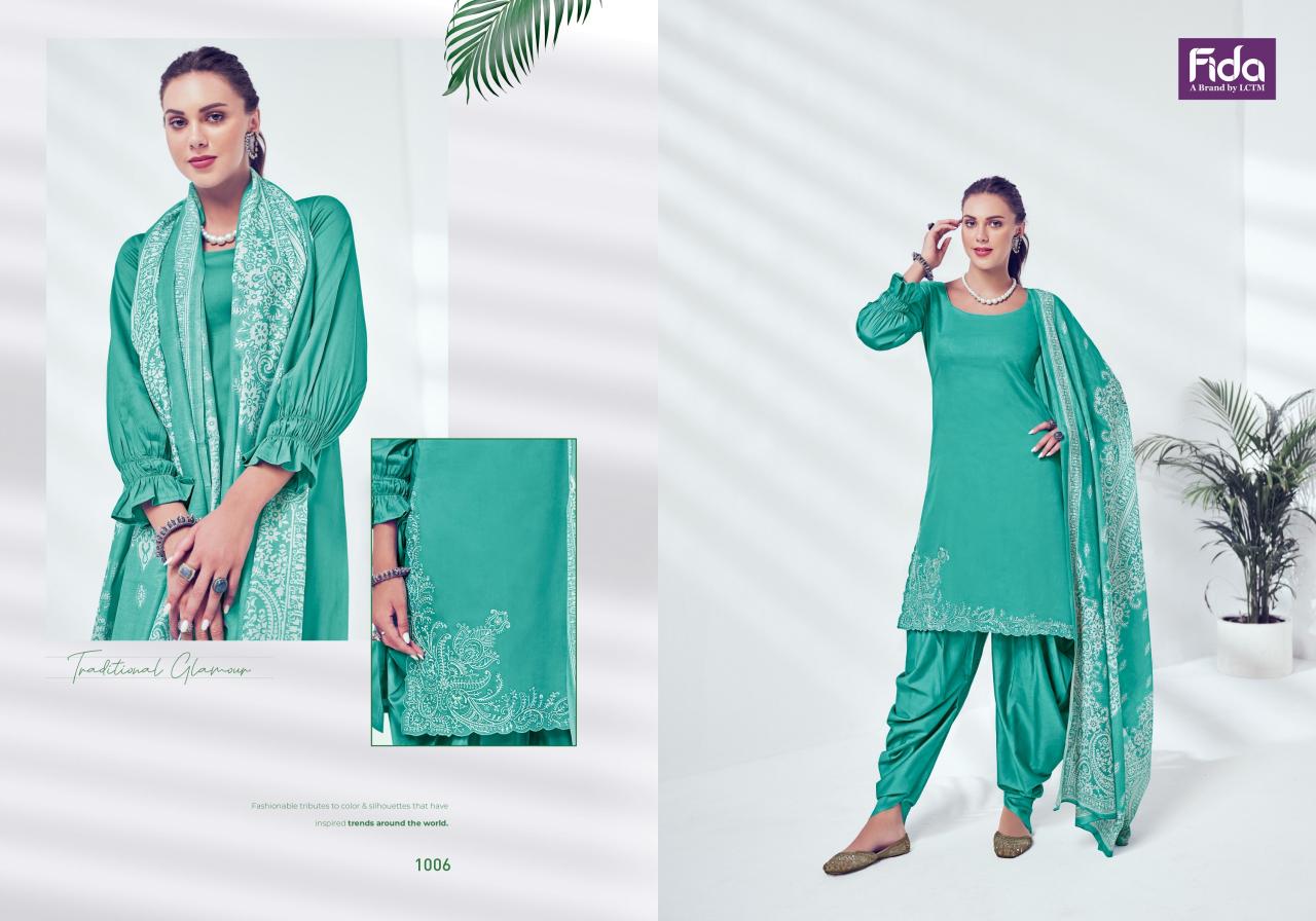 Fida Nyura Cotton Embroidered Dress Material Wholesale catalog