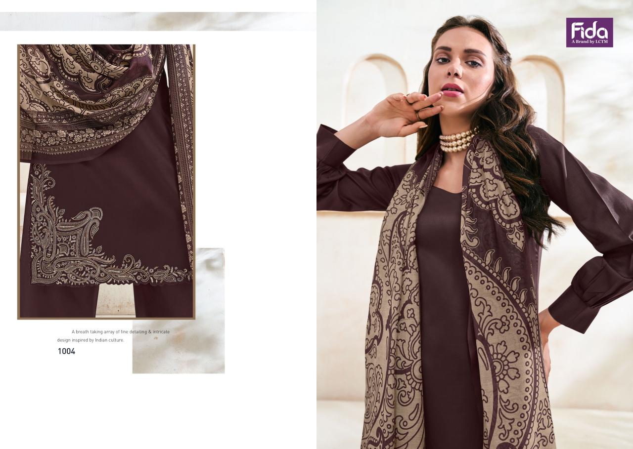 Fida Zahavi Cotton Embroidered Dress Material Wholesale catalog