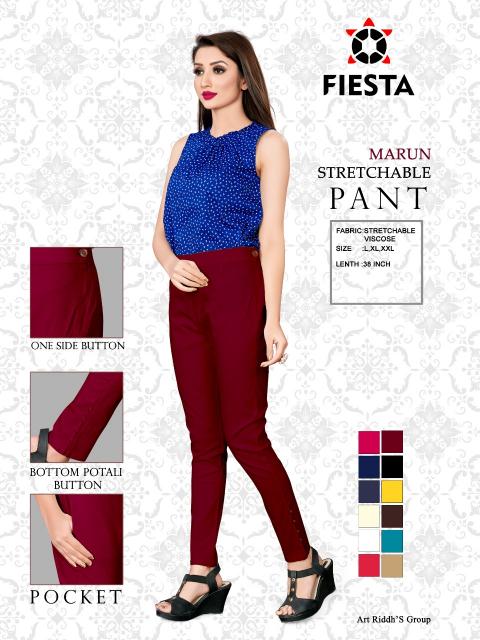 Fiesta Viscose lycra fabric Strachable pants Wholesale catalog