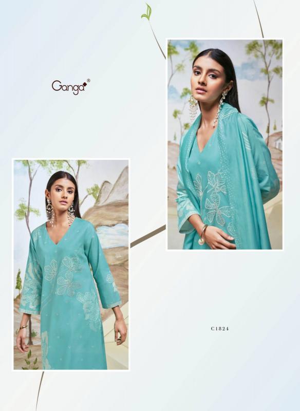 Ganga HIBA Dress Materials Wholesale catalog