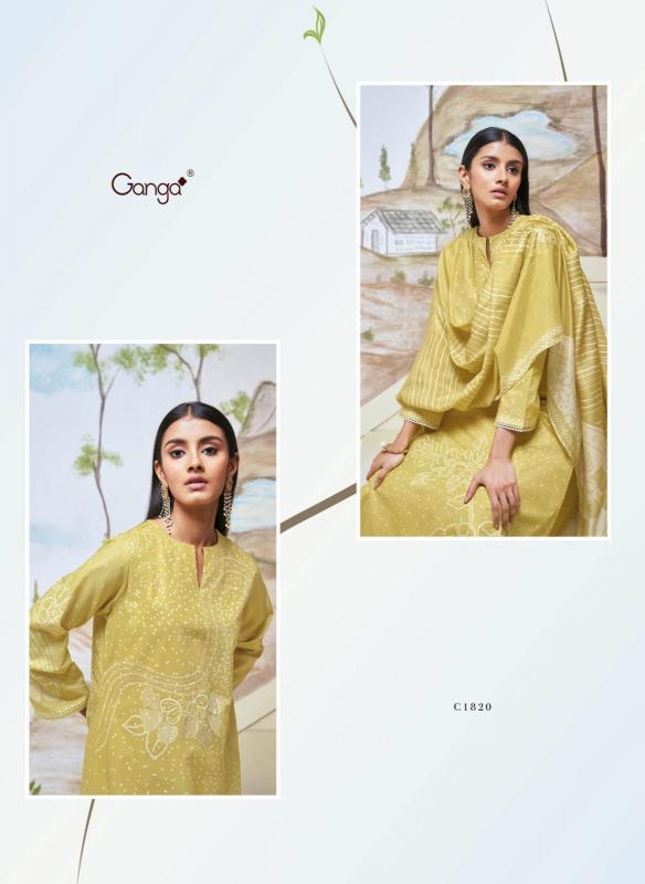 Ganga HIBA Dress Materials Wholesale catalog