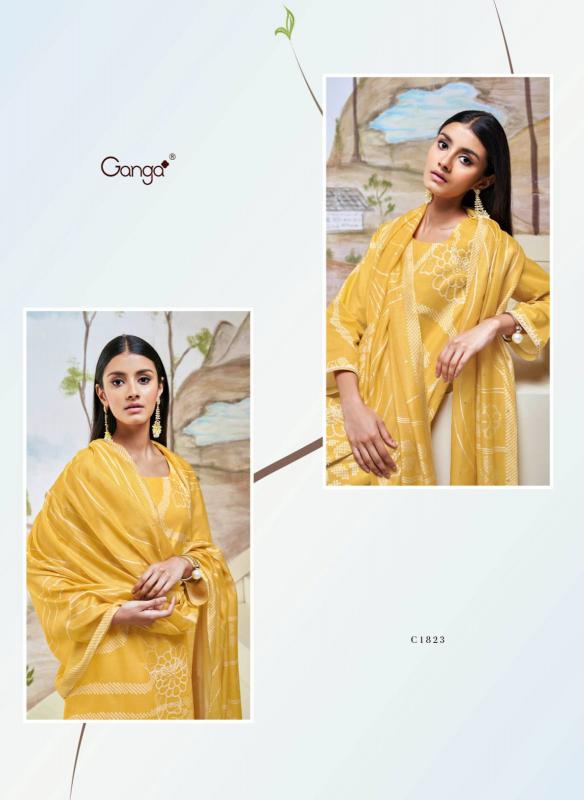 Ganga HIBA Dress Materials Wholesale catalog