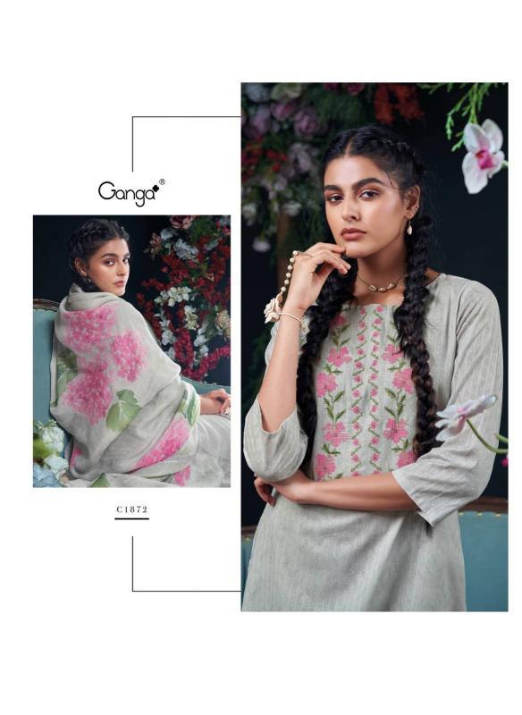 Ganga INDAH Dress Materials Wholesale catalog