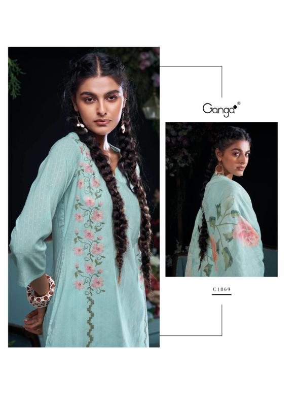 Ganga INDAH Dress Materials Wholesale catalog