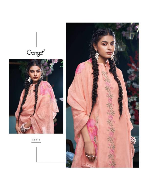 Ganga INDAH Dress Materials Wholesale catalog