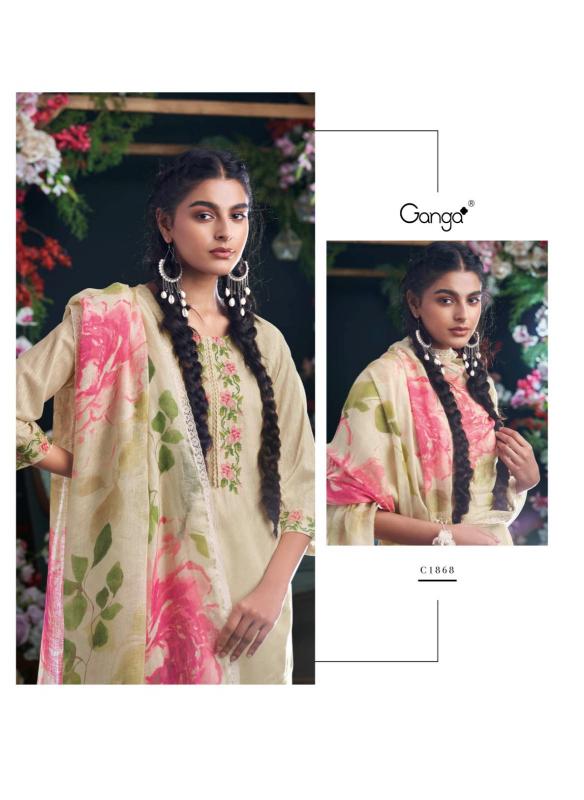 Ganga INDAH Dress Materials Wholesale catalog