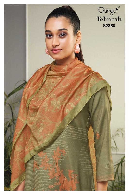 Ganga TELINEAH 2358 Dress Materials Wholesale catalog