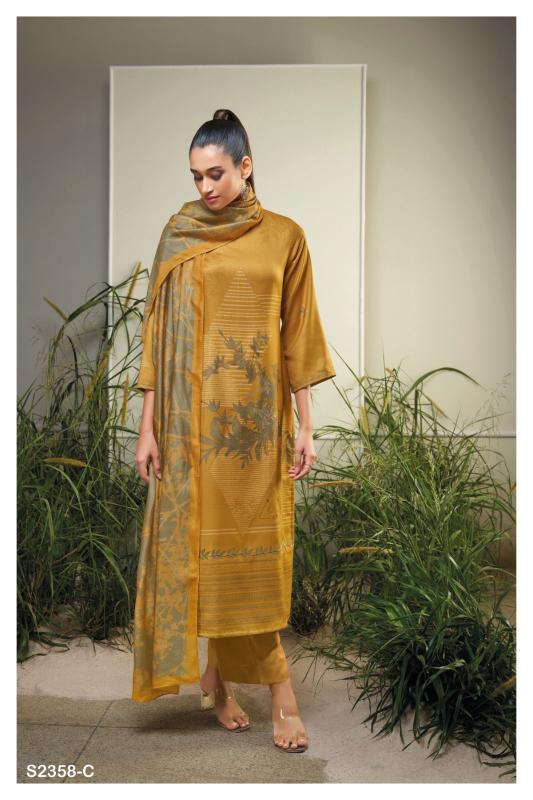 Ganga TELINEAH 2358 Dress Materials Wholesale catalog