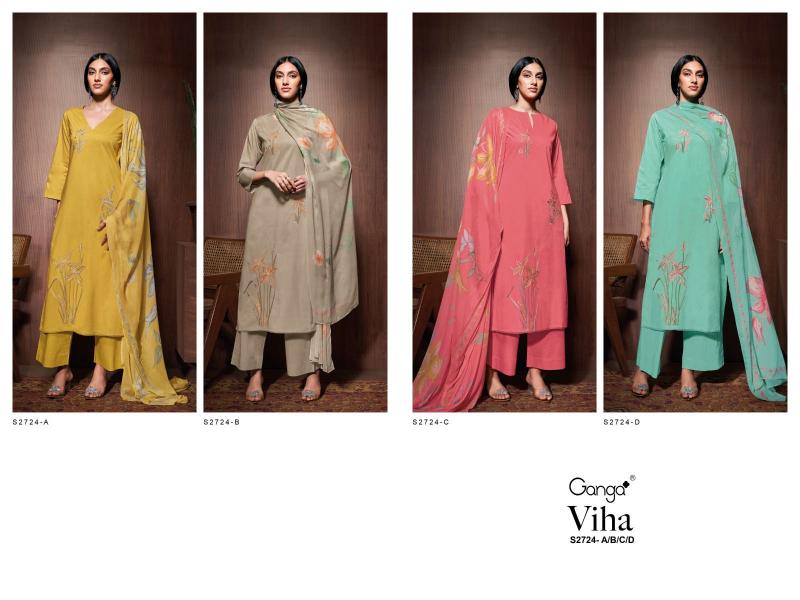 Ganga VIHA 2724 Dress Materials Wholesale catalog