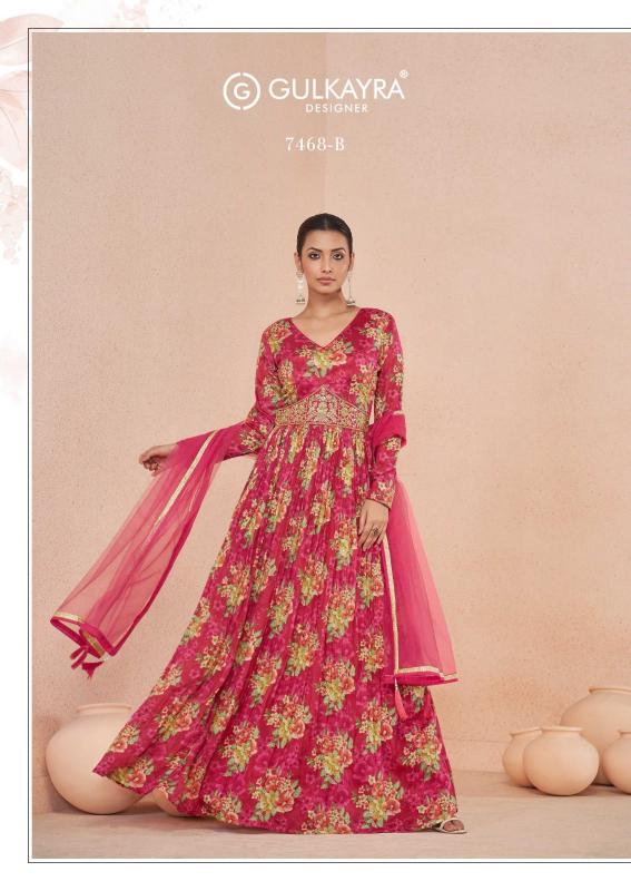 Gulkayra Sajni Fancy Printed Gown With Dupatta Wholesale catalog