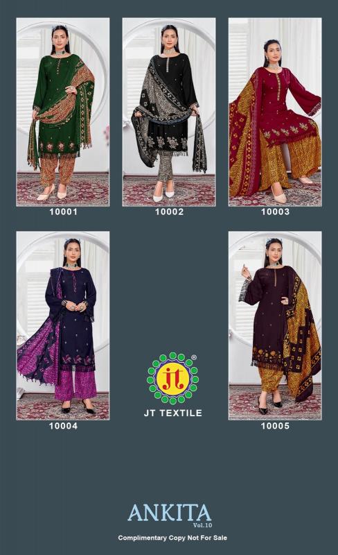 Jt Ankita Vol 10 Rayon Dress Material Wholesale catalog