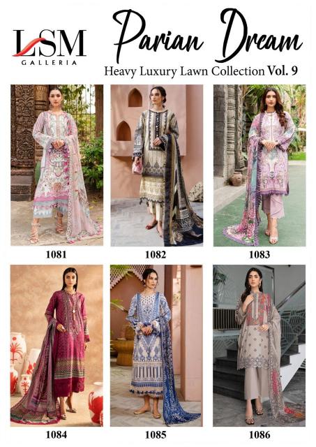 LSM Parian Dream Vol-9 – Heavy Karachi Lawn Collection - Wholesale Catalog