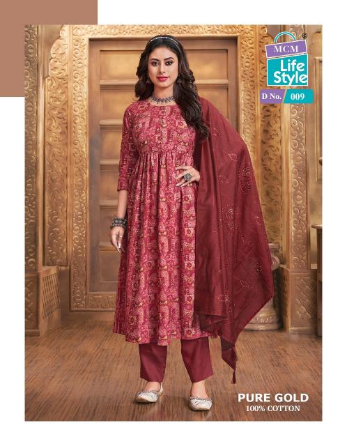 MCM Pure Gold Vol-1 – Anarkali Kurti With Pant Dupatta - Wholesale Catalog