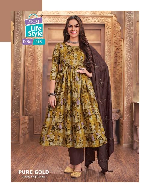 MCM Pure Gold Vol-1 – Anarkali Kurti With Pant Dupatta - Wholesale Catalog