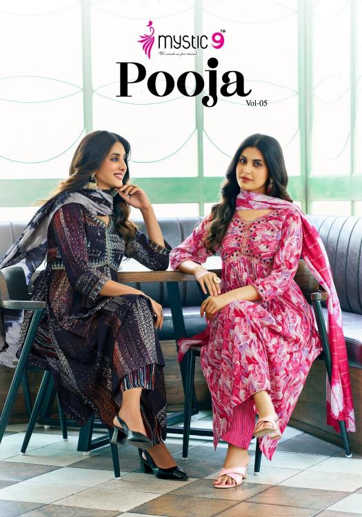 MYSTIC 9 POOJA VOL - 5 Kurti Wholesale catalog