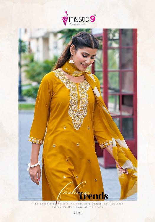 Mystic9 Karachi Vol-2 – Kurti Pant With Dupatta - Wholesale Catalog