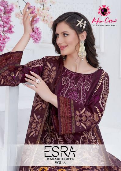 Nafisa Esra Vol-6 – Karachi Cotton Suit - Wholesale Catalog