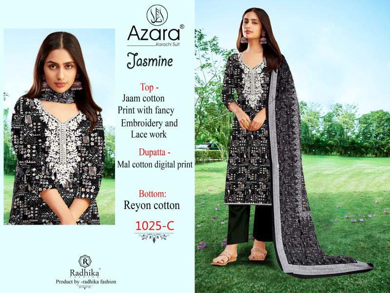 Radhika Azara Jasmine Cotton Printed Dress Material Wholesale catalog