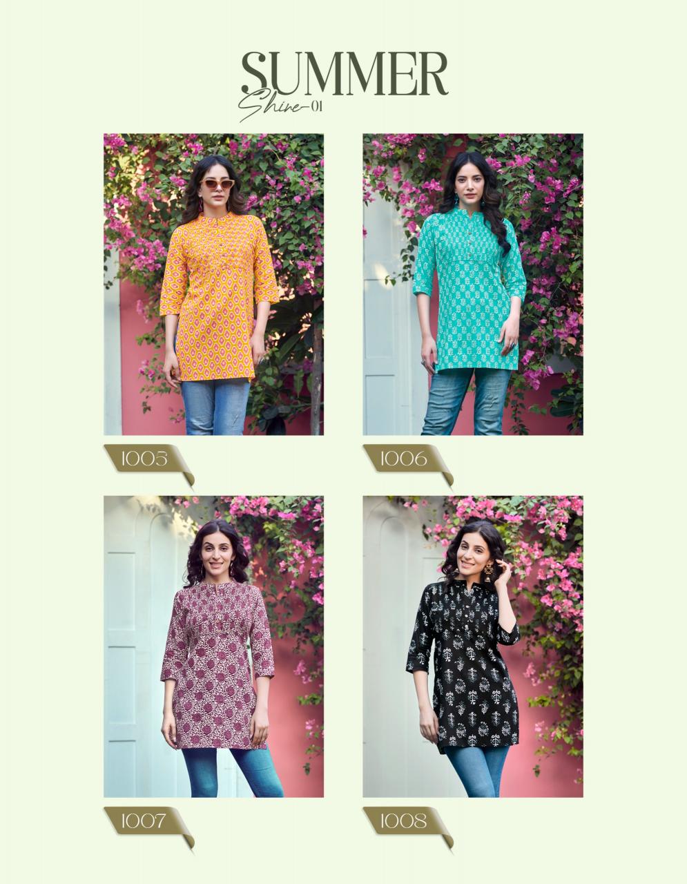 RADHIKA lifestyle SUMMER SHINE VOL 1 Kurti Wholesale catalog