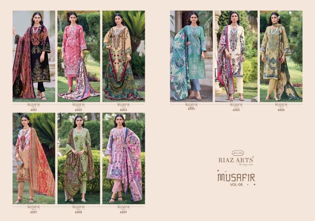Riaz Arts Musafir Vol 6 Lawn Digital Printed Dress Material Wholesale catalog
