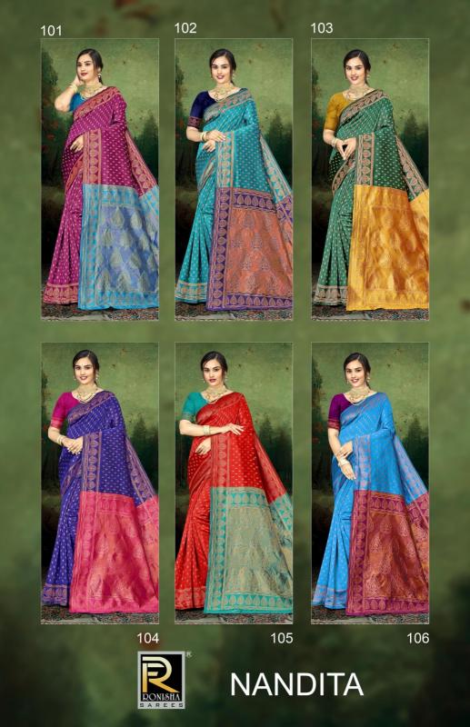 Ronisha Nandita Banarasi Silk Saree Wholesale catalog