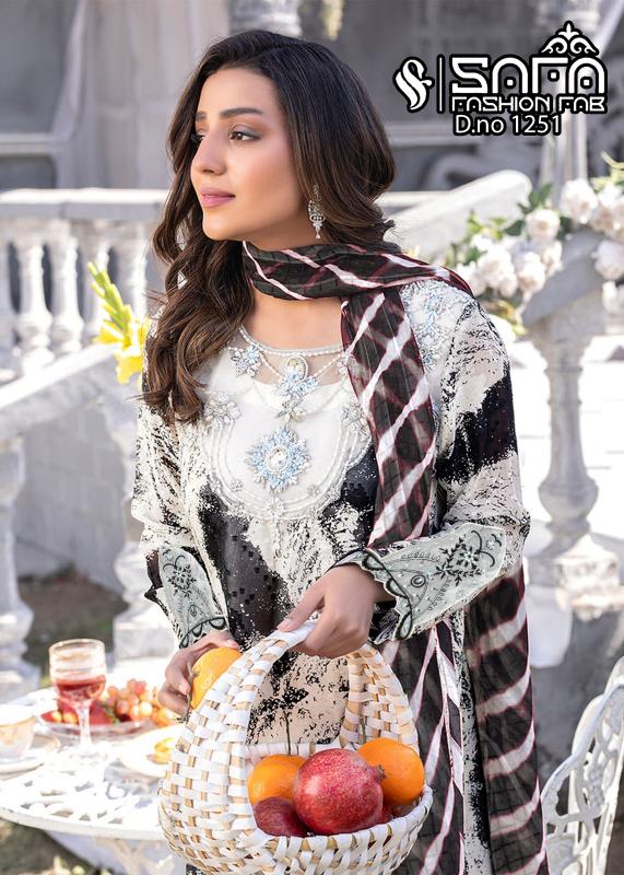 Safa Fashhion 1251 Embroidery Pakistani Suits Wholesale catalog