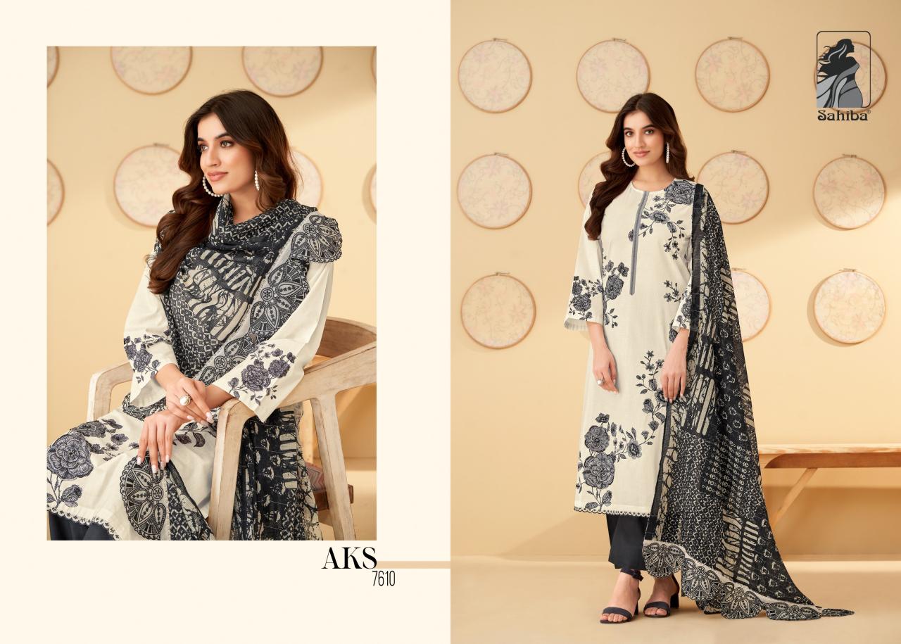 Sahiba AKS Dress Material Wholesale catalog