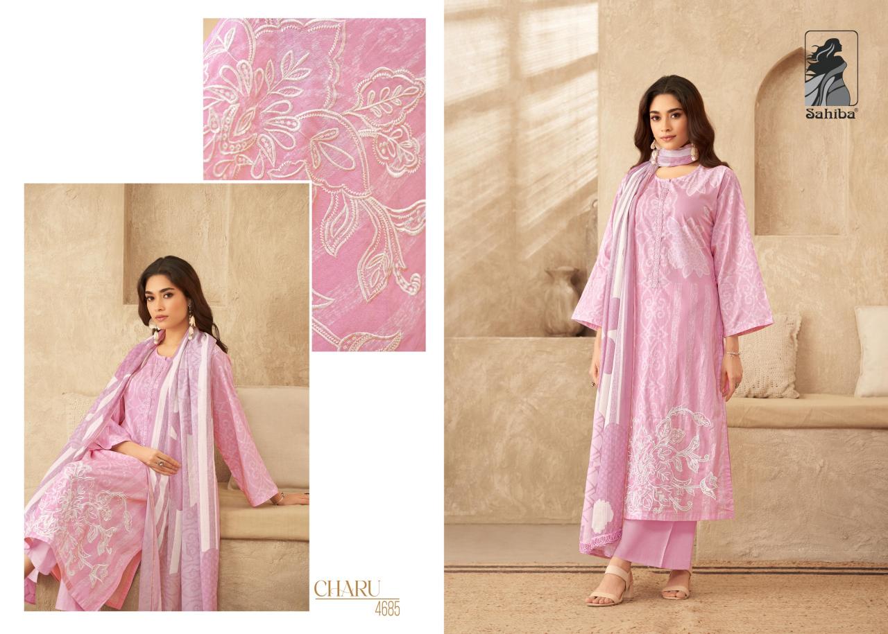 Sahiba CHARU Dress Material Wholesale catalog