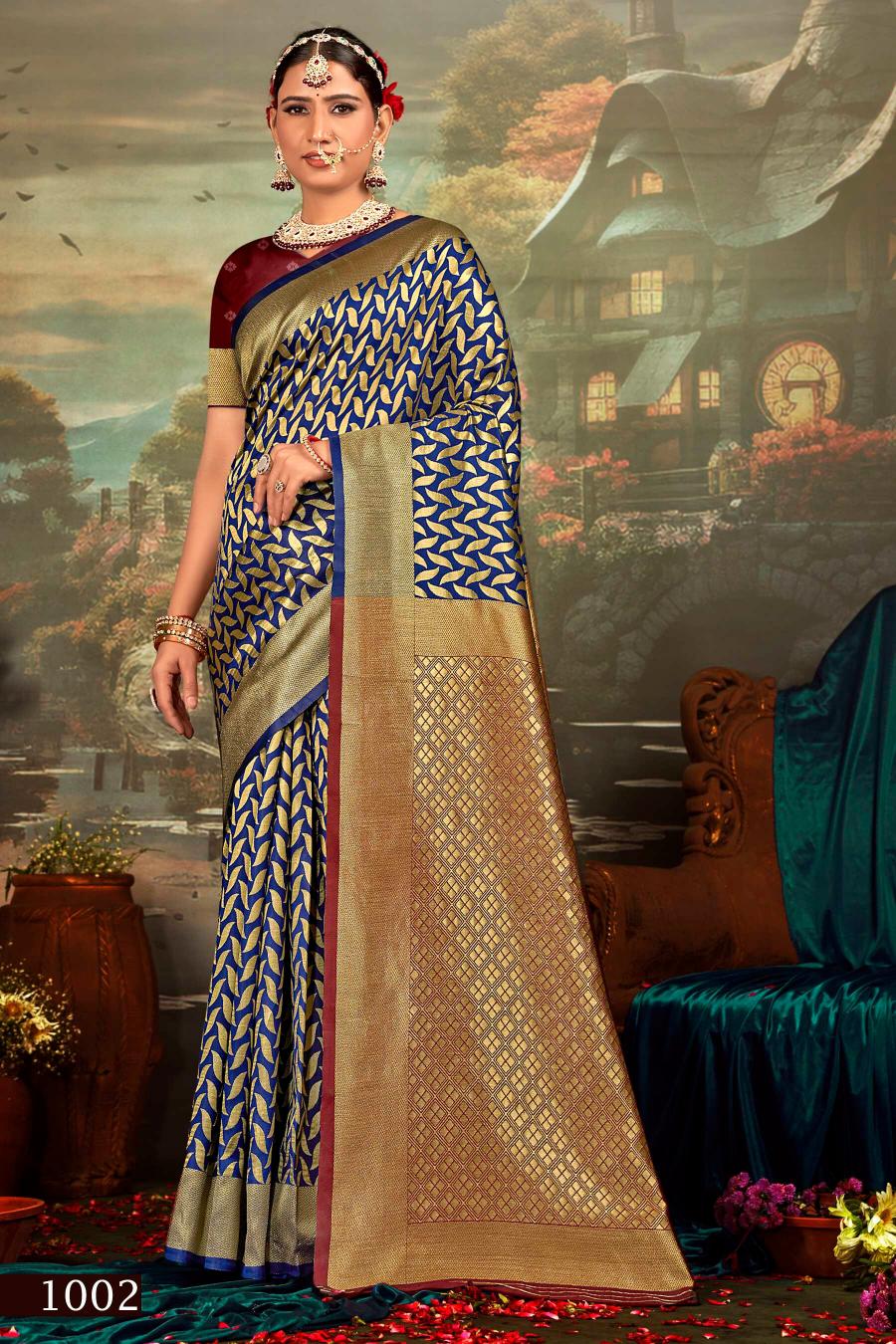 Saroj Swarn Moti vol.2 Soft silk with heavy designs Saree Wholesale catalog    