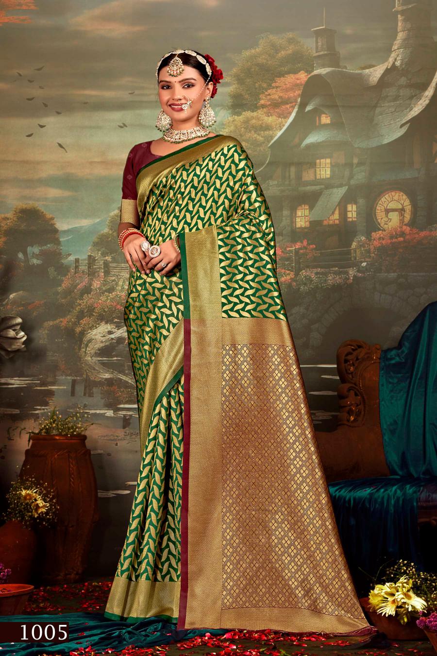 Saroj Swarn Moti vol.2 Soft silk with heavy designs Saree Wholesale catalog    