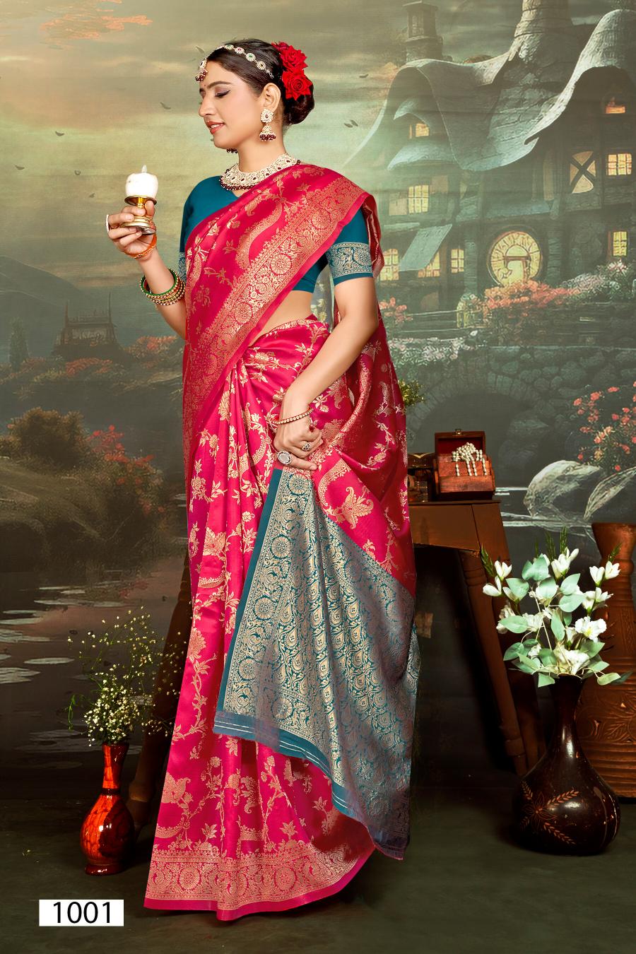 Saroj Swarn Moti vol.3 Soft silk with heavy designs Saree Wholesale catalog    